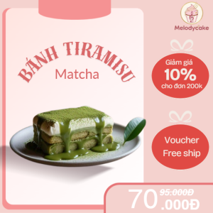 bánh tiramisu matcha