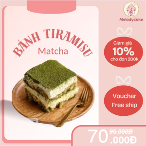 bánh tiramisu matcha