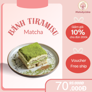 bánh tiramisu matcha