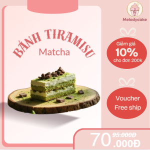 bánh tiramisu matcha
