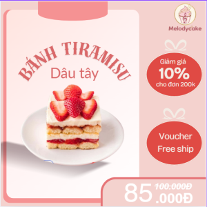 bánh tiramisu dâu tây