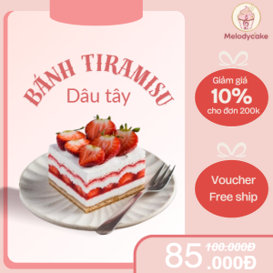 bánh tiramisu dâu tây