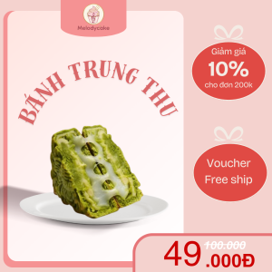 Bánh Trung Thu Matcha Latte Mochi Melodycake 160gr – Hương Vị Trà Xanh Hiện Đại, Độc Đáo Cho Mùa Trăng