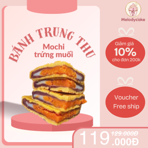 Bánh Trung Thu Mochi Trứng Muối – Mềm mịn, ngậy thơm khó cưỡng
