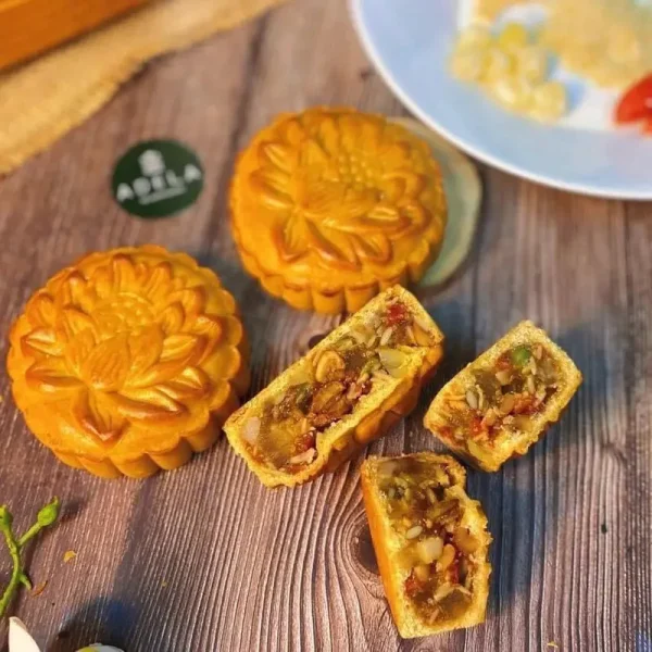 Bánh Trung Thu Healthy - Bánh Trung Thu truyền thống 150gr vị Mới Mùa Trăng 2025 - Ảnh 4